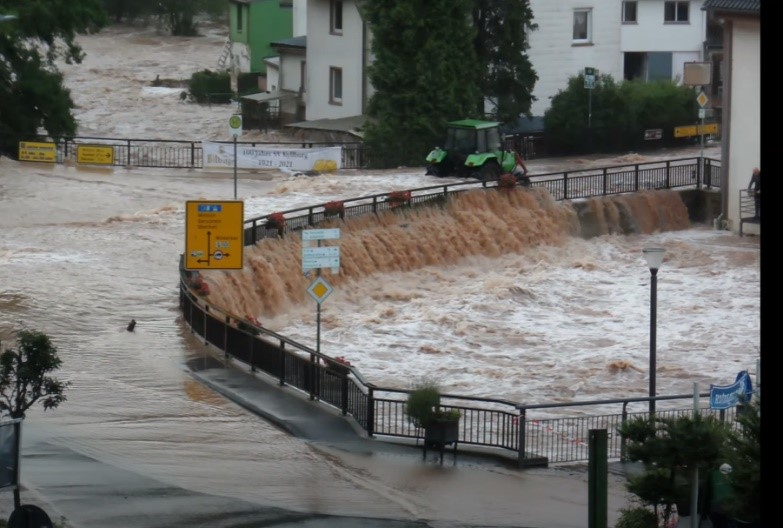 Flooding event in the Kyll river area